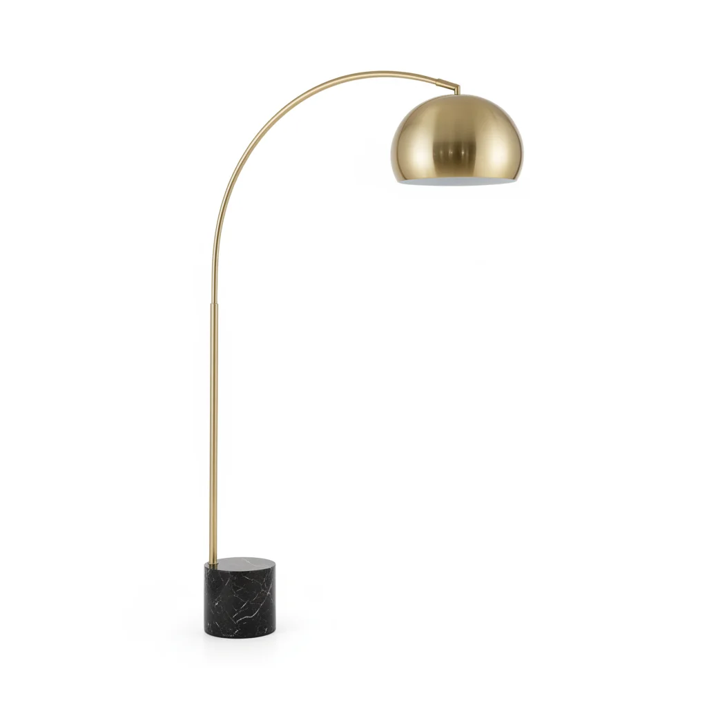 Lampadaire Arc Design Laiton
