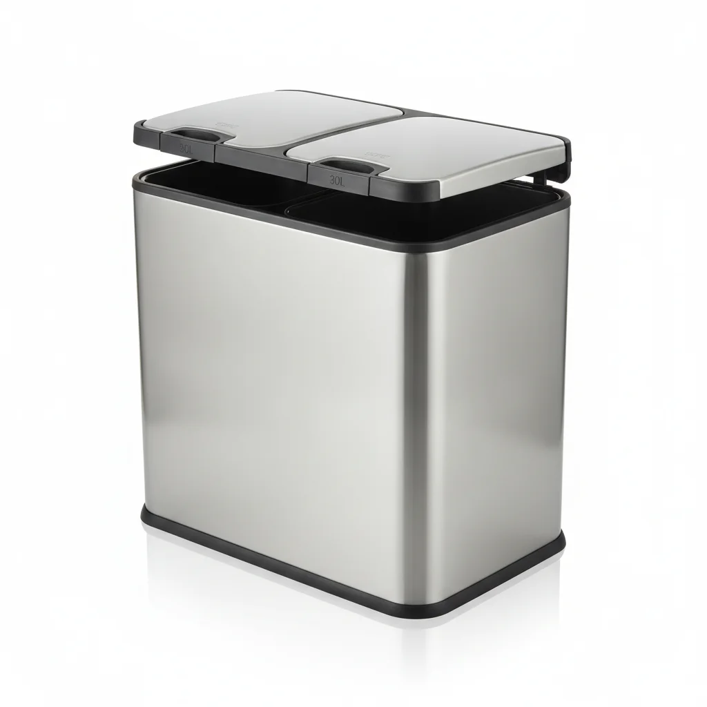 Poubelle Tri Sélectif 2 Bacs 30L